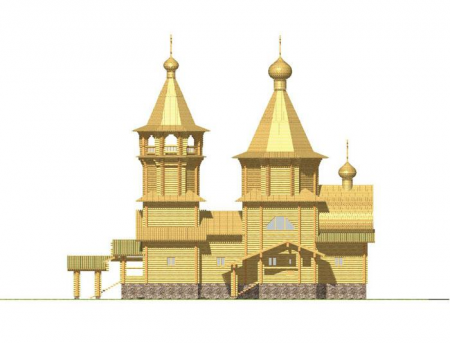 Часовня из рубленного бревна (сосна) 223 кв.м