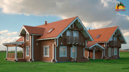 Сруб гостиницы 351,6 кв.м (8 номеров)