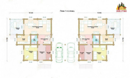 Сруб гостиницы 351,6 кв.м (8 номеров)