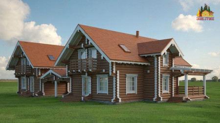 Сруб гостиницы 351,6 кв.м (8 номеров)