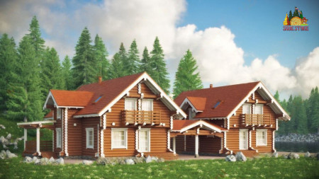 Сруб гостиницы 351,6 кв.м (8 номеров)