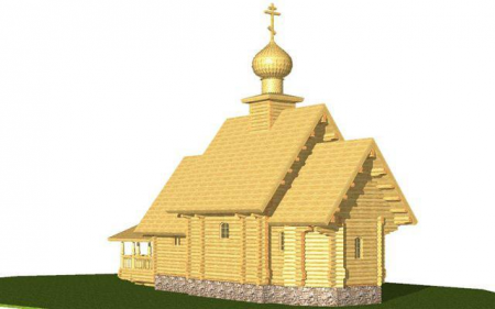 Часовня из рубленного бревна (сосна) 127 кв.м