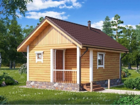 Баня из бруса 4x6 м (18,4 кв.м)