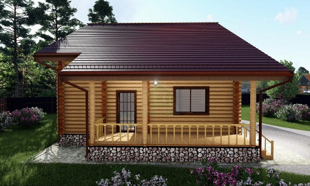 Сруб дома с мансардой, 11.8 на 8.7 м, 206 м2