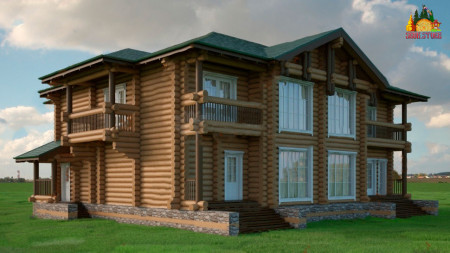 Сруб гостиницы 427 кв.м (5 номеров)