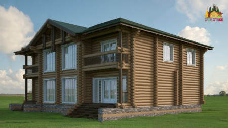 Сруб гостиницы 427 кв.м (5 номеров)