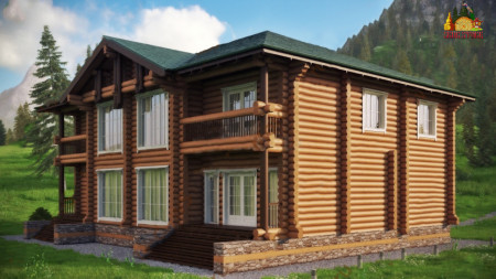 Сруб гостиницы 427 кв.м (5 номеров)