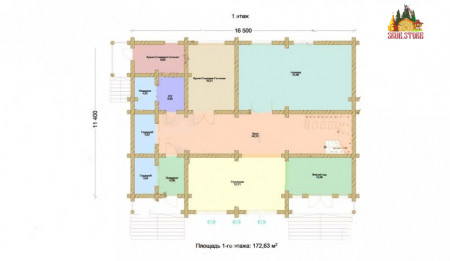 Сруб гостиницы 427 кв.м (5 номеров)