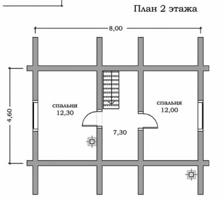 Сруб дома 89.1 м2