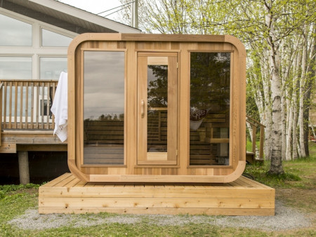 Квадро баня (капсульная) 2,4х2,4 с панорамными окнами