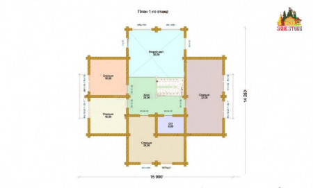 Сруб гостиницы 320 кв.м (6 номеров)