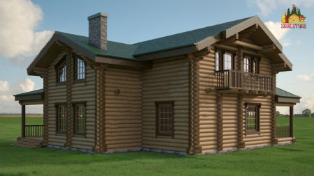 Сруб гостиницы 320 кв.м (6 номеров)