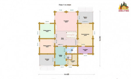 Сруб гостиницы 320 кв.м (6 номеров)