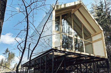 BARN - проект загородного дома с витражами, 135 м2