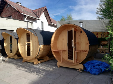 Сауна бочка круглая 3,4х2,1 м, одна секция