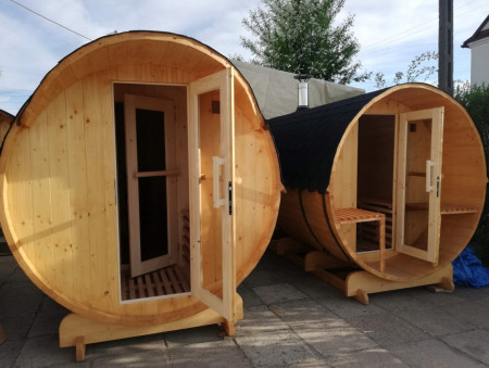 Сауна бочка круглая 3,4х2,1 м, одна секция