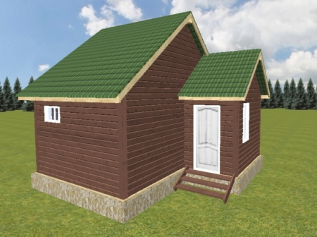 Баня из бруса 6x6 м (26,9 кв.м)