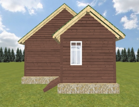 Баня из бруса 6x6 м (26,9 кв.м)