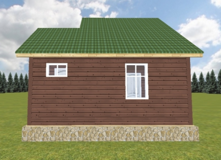 Баня из бруса 6x6 м (26,9 кв.м)