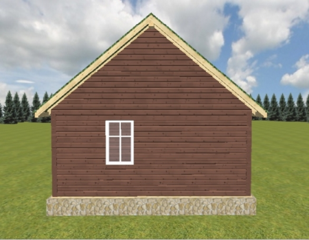 Баня из бруса 6x6 м (26,9 кв.м)