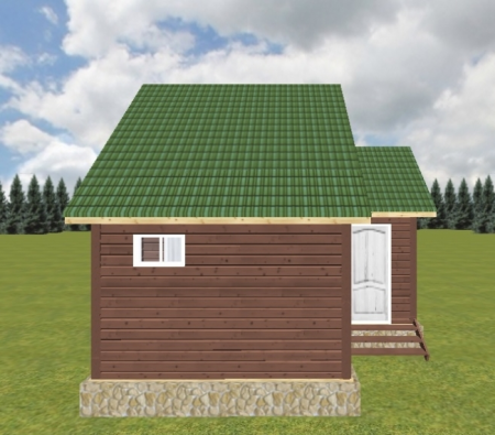 Баня из бруса 6x6 м (26,9 кв.м)