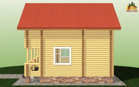 Сруб двухэтажного дома с террасой 94 м2