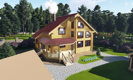 Сруб дома 245 м2