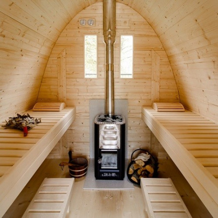 Баня-викинг с террасой 6х2,4 м 3 секции