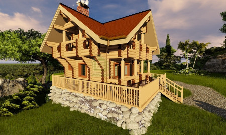 Сруб дома 100 м2 Теремок