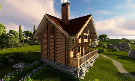 Сруб дома 100 м2 Теремок