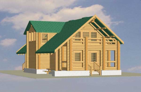 Сруб дома 202 м2