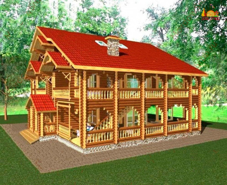 Сруб гостиницы 220 кв.м (14 номеров)