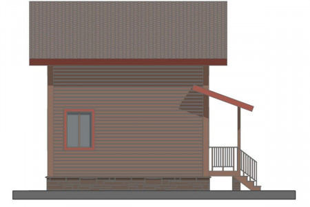 Гостевой дом из профилированного бруса с мансардой, 2 спальни, 59 м²