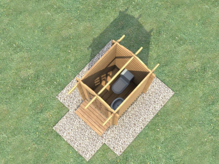 Уличный туалет из минибруса 1,2х1,2 м