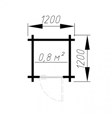 Уличный туалет из минибруса 1,2х1,2 м