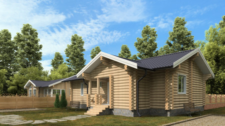 Сруб одноэтажного дома 105 м2