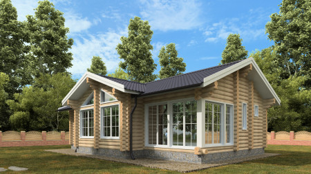 Сруб одноэтажного дома 105 м2