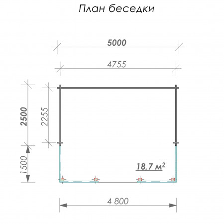 Большие беседки 5 на 5 метра из дерева, купить в Москве - «Srub.Store»