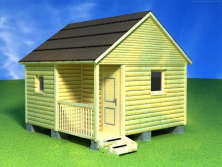 Баня из рубленного бревна 4х4 м