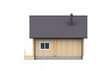 Сруб дома с мансардой 108 м2