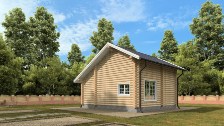 Сруб дома с мансардой 108 м2