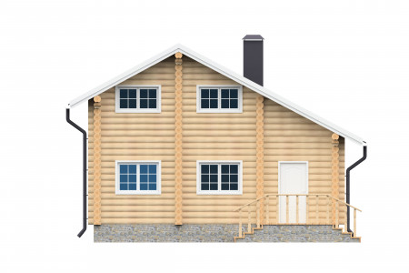 Сруб дома с мансардой 108 м2