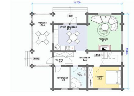 Сруб дома 207,1 м2