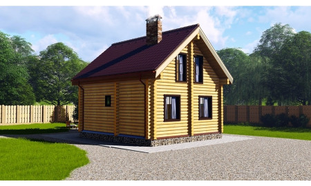 Сруб дома полтора этажа, 7х7 м, 112,5 м2