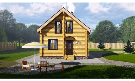 Сруб дома полтора этажа, 7х7 м, 112,5 м2