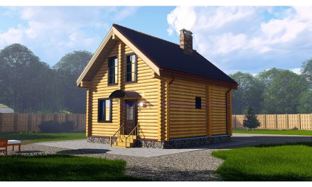 Сруб дома полтора этажа, 7х7 м, 112,5 м2