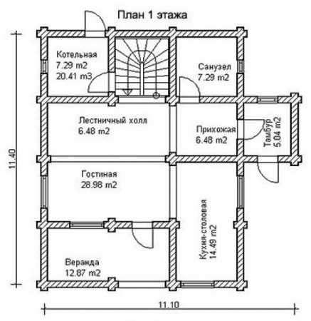 Сруб дома 208 м2