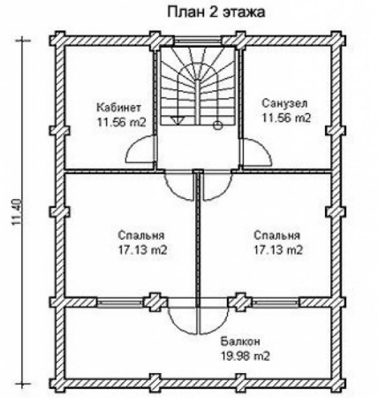 Сруб дома 208 м2