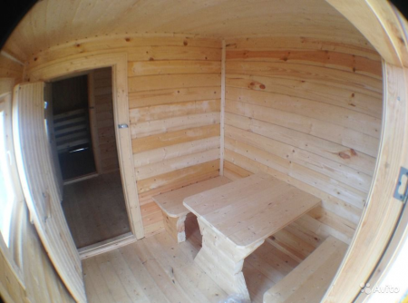Мобильная баня с крыльцом 7х2,3 м