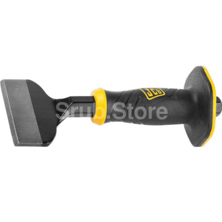 Зубило-конопатка JCB, двухкомпонентная рукоятка с протектором, CrV cталь, 215х100мм